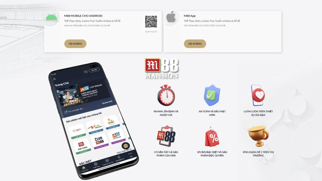Hướng dẫn tải App M88 cho Android và IOS từng bước
