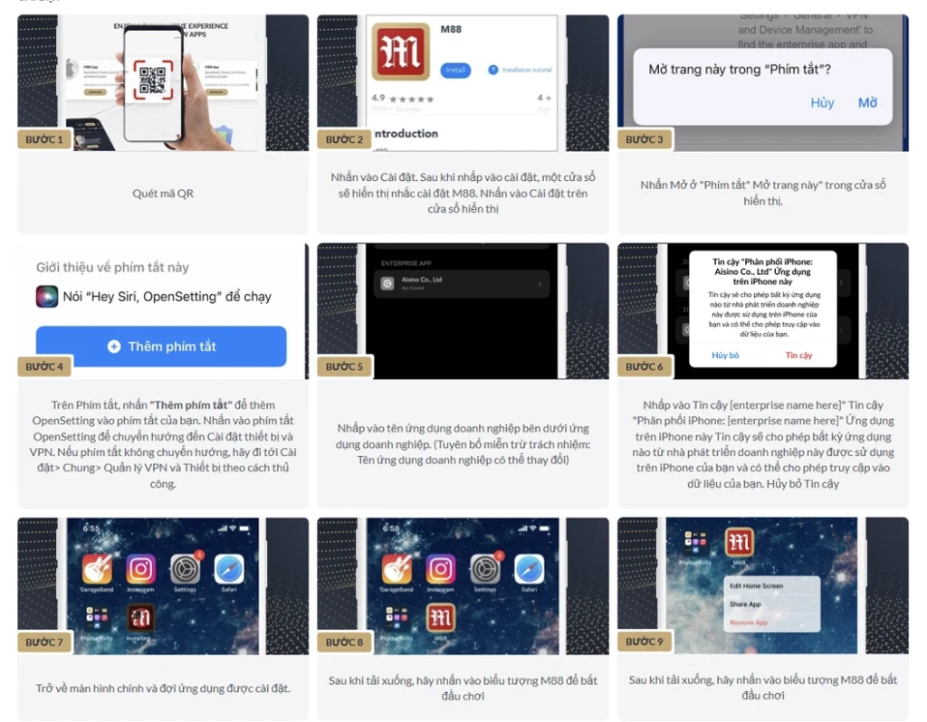 Tải App M88 bằng IOS